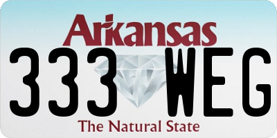 AR license plate 333WEG