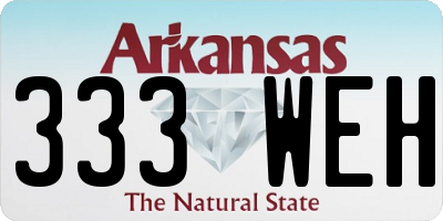AR license plate 333WEH