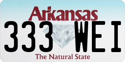 AR license plate 333WEI