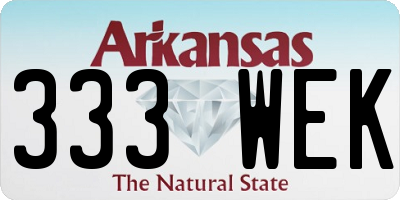 AR license plate 333WEK