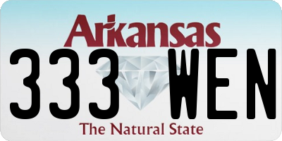 AR license plate 333WEN