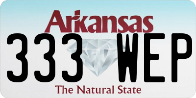 AR license plate 333WEP