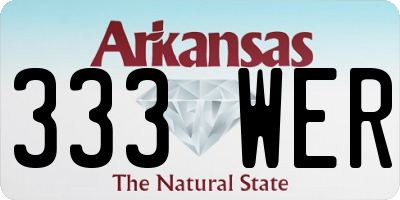 AR license plate 333WER
