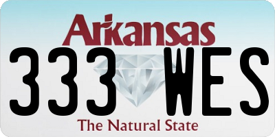 AR license plate 333WES