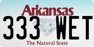 AR license plate 333WET