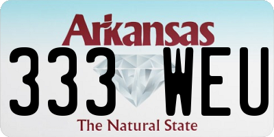 AR license plate 333WEU