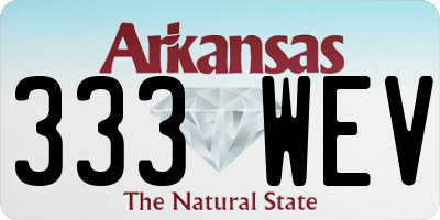 AR license plate 333WEV