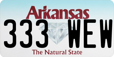 AR license plate 333WEW
