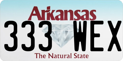 AR license plate 333WEX