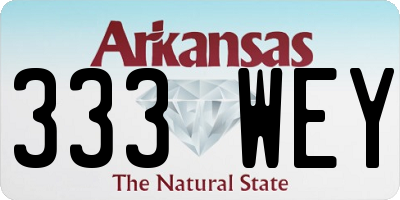 AR license plate 333WEY