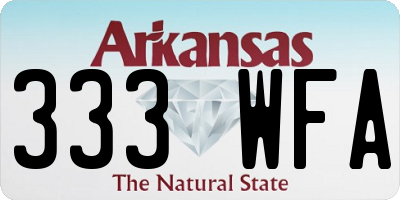 AR license plate 333WFA
