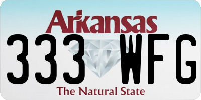 AR license plate 333WFG