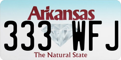 AR license plate 333WFJ