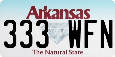 AR license plate 333WFN