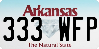AR license plate 333WFP