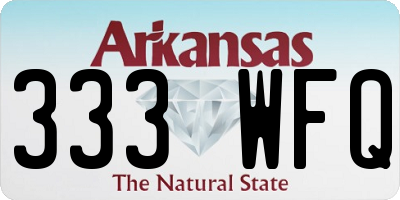 AR license plate 333WFQ