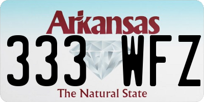 AR license plate 333WFZ