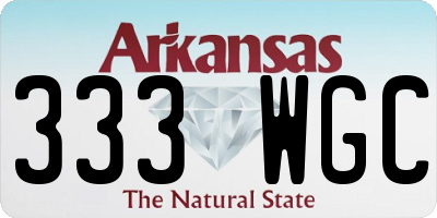 AR license plate 333WGC