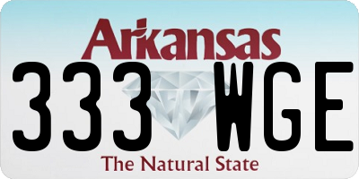 AR license plate 333WGE