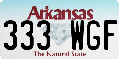 AR license plate 333WGF