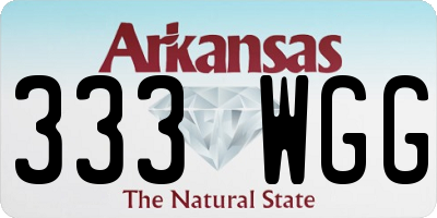 AR license plate 333WGG