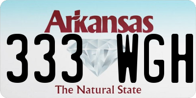 AR license plate 333WGH