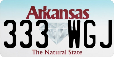 AR license plate 333WGJ