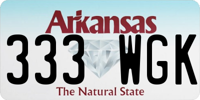 AR license plate 333WGK