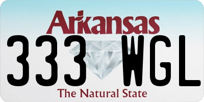 AR license plate 333WGL