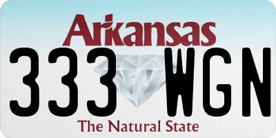 AR license plate 333WGN