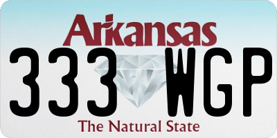 AR license plate 333WGP