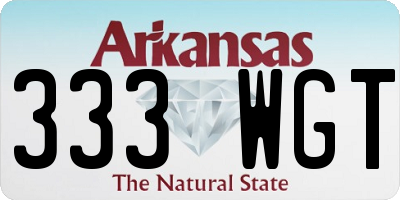 AR license plate 333WGT