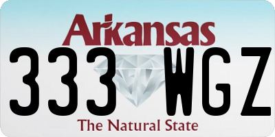 AR license plate 333WGZ