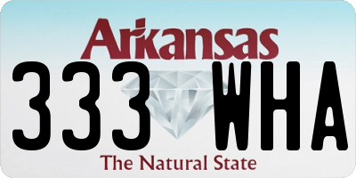 AR license plate 333WHA