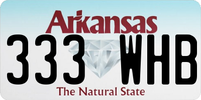 AR license plate 333WHB