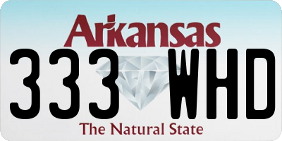 AR license plate 333WHD