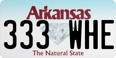 AR license plate 333WHE
