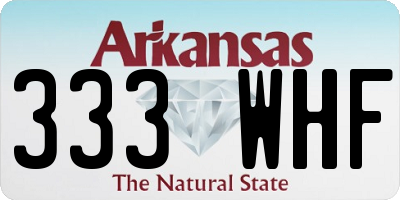 AR license plate 333WHF