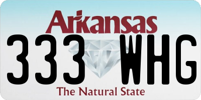 AR license plate 333WHG