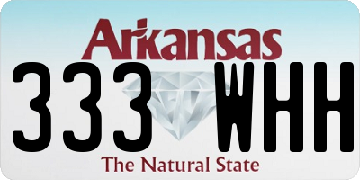 AR license plate 333WHH