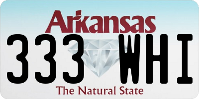 AR license plate 333WHI