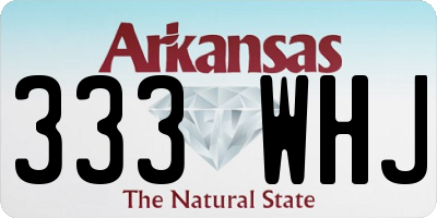 AR license plate 333WHJ