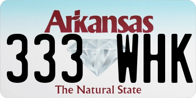 AR license plate 333WHK