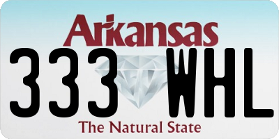 AR license plate 333WHL