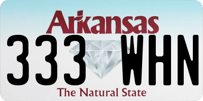 AR license plate 333WHN