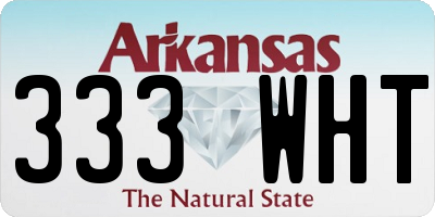 AR license plate 333WHT