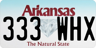 AR license plate 333WHX