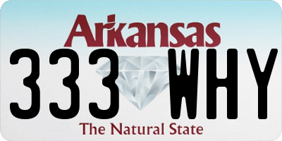 AR license plate 333WHY