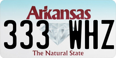 AR license plate 333WHZ