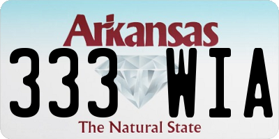 AR license plate 333WIA